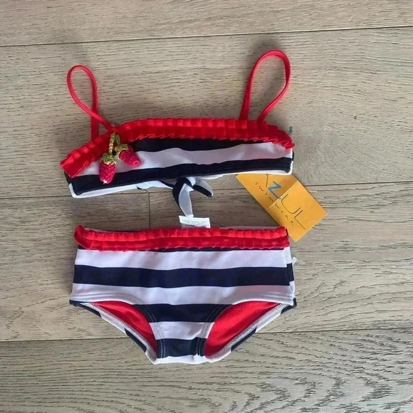 AZUL Swimwear Baby Two Piece Bikini Berry Nice Size 18-24 months - Picture 1 of 3
